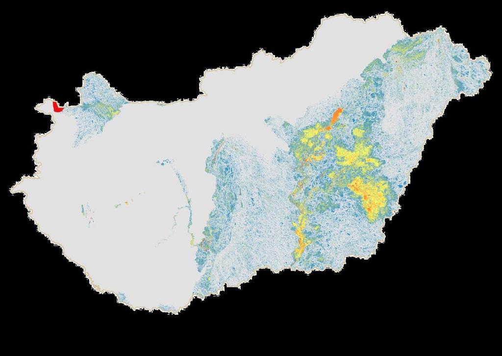 Domborzati segédváltozók Tengerszint feletti magasság Relief energia Lefolyás hálózati alapszint Lefolyás hálózati