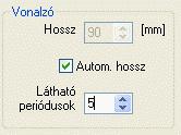 hosszát, vagy adja meg a vonaltípus látható periódusait a vonalzón.