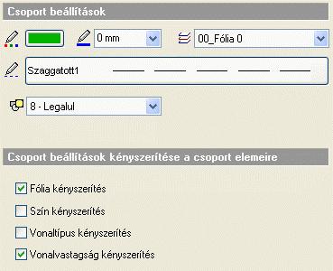 11. Geometriai elemek 919 Az eredmény az alábbi lesz: Mind a kör, mind a szakasz vonalvastagsága 0 mm lett. Az ábrán ugyan nem látható, de a kör és a szakaszok is átkerültek a 00_Fólia 0 fóliára.