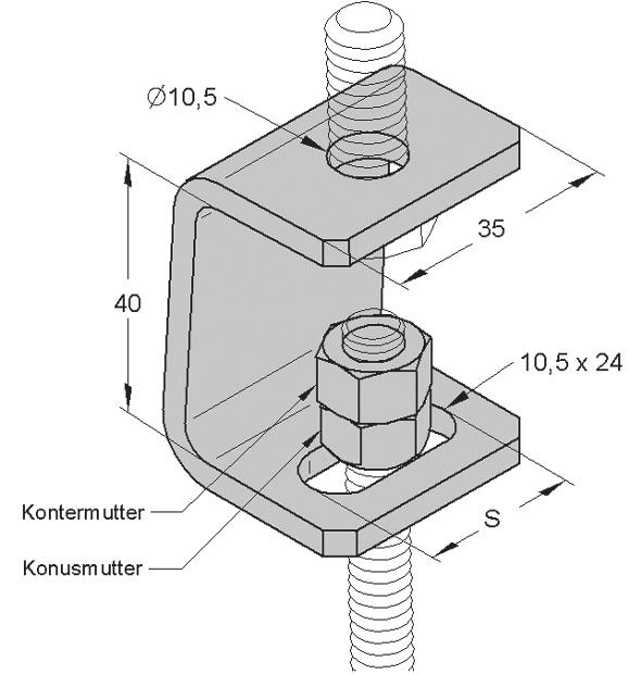 100 mm Max. terhelhetőség: álló és függesztett kivitel 4000 N.