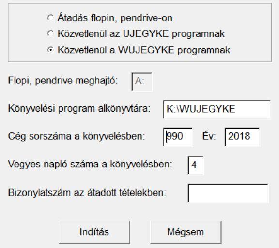 - Cég sorszáma a könyvelésben: a program ugyanazt a sorszámot ajánlja fel, ami a Tárgyi eszköz programban is a cég sorszáma, de ez módosítható is, ha eltérő kódot használnak.