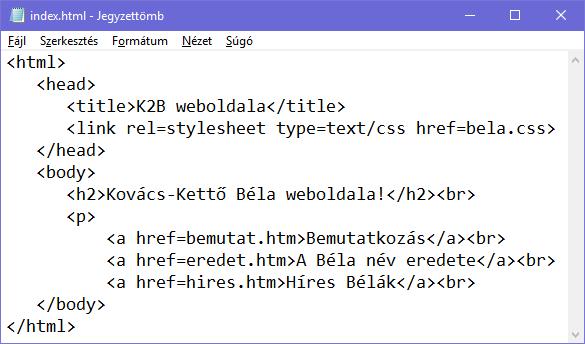 töltenünk a html