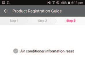 - Miután ellenőrizte a légkondicionáló adatainak újraküldését, érintse meg a Registration Complete lehetőséget.