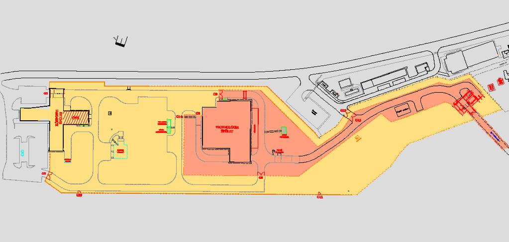 létesítmény technológiai vezénylője. A technológiai épületben történik a hulladékcsomagok fogadása és a csarnokba történő betárolása, ellenőrzése, a hulladékok kezelése. M.2.2.1 1.