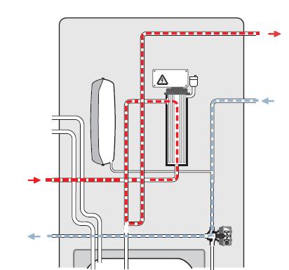 1.12 Nyomásveszteségek Teljes nyomásveszteség (köztes hőcserélő nélkül) Az alábbi diagram a köztes hőcserélő