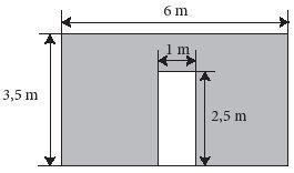 11. Feladat Szabó úr le akarja festeni az ábrán látható terasz falfelületet. Hány m 2 -t kell lefestenie?