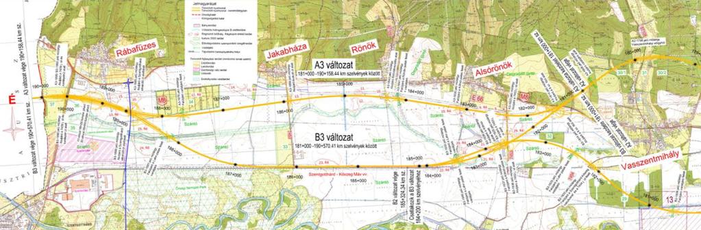 M8 autópálya Körmend országhatár közötti szakasz 29 km, 2x2 forgalmi sáv fizikai elválasztással,különszintű csomópontok létesítése Környezeti Hatástanulmány elkészült (gyorsforgalmi