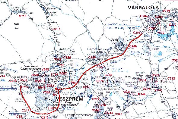 8. sz. főút Székesfehérvár Veszprém közötti szakasz I.