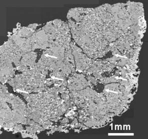 a kémiai analízis feltárta, hogy a szudáni meteorit egy különleges családhoz, az urei li - tekhez tartozik, melynek tagjai sötét, szénben gazdag szemcséket tartalmaznak.