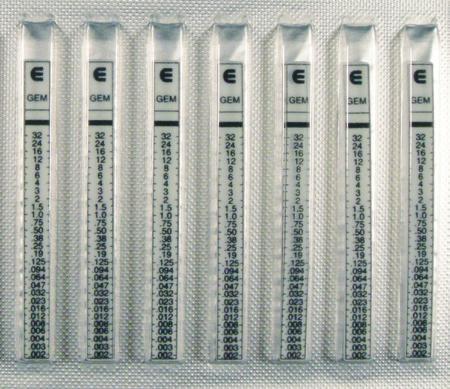 Benzylpenicil PGL 32 412265 502600 502618 Caspofungin CS 32 412269 532400 532418 Cefaclor CF 256 412271 504500 504518 Cefepime PM 256 412273 505000 505018 Cefixime IX 256 412275 529900 529918