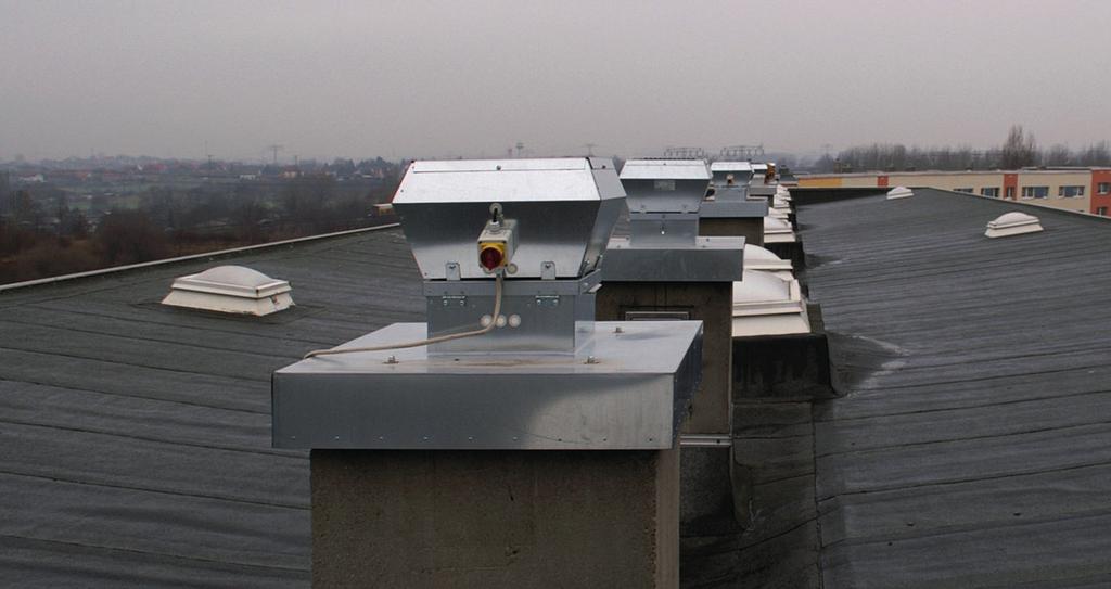 VTZ tetőventilátorok típusváltozatai lapos- vagy nyeregtetőre egyaránt telepíthetők.