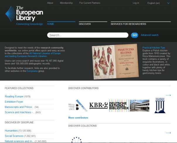Az Európai Könyvtár (TEL) Az Európai Könyvtár (TEL = The European Library) közös online belépési pont Európa 48 nemzeti és tudományos könyvtárának gyűjteményeibe.