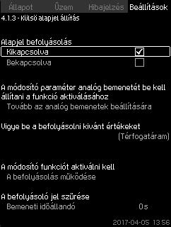 8.7.5 Külső alapjel befolyásolás (4.1.3) 47.