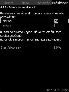 8.7.11 S-rendszer konfiguráció (4.1.8) 8.7.12 Alapjel rámpa (4.1.9) Magyar (HU) 56.