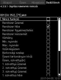 Minden digitális kimenet megjelenik, így meghatározható azok fizikai helyzete a rendszerben. Példa DO1 (IO 351-41) [71]: DO1 Digitális kimenet 1. (IO 351-41) IO 351B, 41.