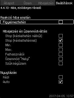 8.7.60 Hiba, elsődleges távadó (4.4.10) 8.7.61 Visszacsapó szelep (4.4.11) Magyar (HU) 118.