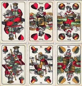 1. SZÁMOLD ÖSSZE! I. 7 A harminckét lapos magyar kártyából kivesszük a négy ászt. A piros, zöld, makk és tök ászhoz még hozzávesszük a piros és a makk királyt is.