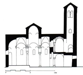 elején az érsekség rangjára emelkedő katedrálist nagyméretű háromhajós bazilikává alakították, olyan módon, hogy a 10.