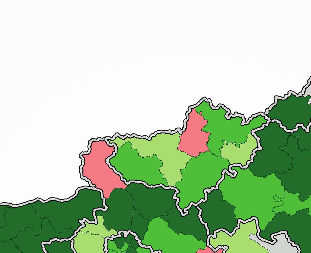 adattartalmú eladás történt, így nem volt szükségünk statisztikai adatpótlásra az elemzés során. A 153 járásból pedig mindössze 18-ban (12%) csökkent az eladott lakóingatlanok átlagára (ld.