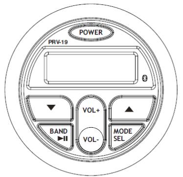 SERENITY AUDIO RENSZER PANELJÉNEK MŰKÖDÉSE POWER KI- / BEKAPCSOLÁS VOL + VOL MODE / SELL Ki- és bekapcsolni a KI- / BEKAPCSOLÓ gomb hosszú megnyomásával lehet.