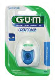 2030M, 30 m 1 csomag 995 GUM Easy Floss (SUNSTAR) A teflonnal (PTFE) bevont vékony fogselyem a szorosan lévő fogak közé is