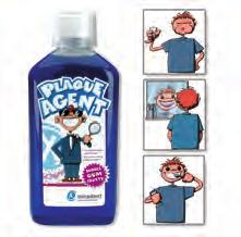 425 Plaque Agent (Hager & Werken) Foglepedék ellenőrzésére alkalmas szájöblítő kellemes bubble-gum ízzel. A lepedéket kékre festi és fogmosással könnyen eltávolítható.