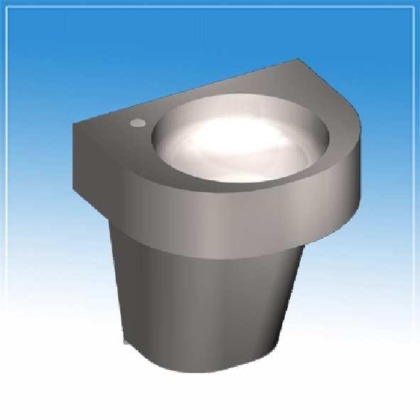 köténylemezzel, 400x355x150 mm, szifonnal, leeresztőszeleppel BK05241000000001 Falra szerelhető