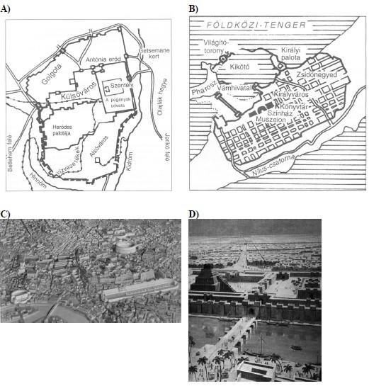 21. A feladat az ókori kultúrával kapcsolatos. (K/3) Nevezze meg azokat a városokat, amelyekre a leírások vonatkoznak!