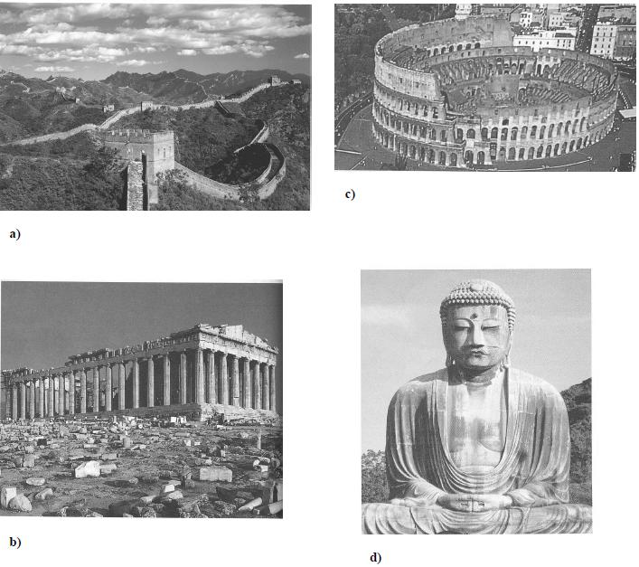 32. A feladat az ókor nagy civilizációihoz kapcsolódik. (K/4) Töltse ki a táblázatot a képek és az információk alapján!