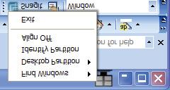 3. Képoptimalizálás Címsor opciók A Desktop partition (Asztal partíció) az aktív ablak címsorából érhető el.
