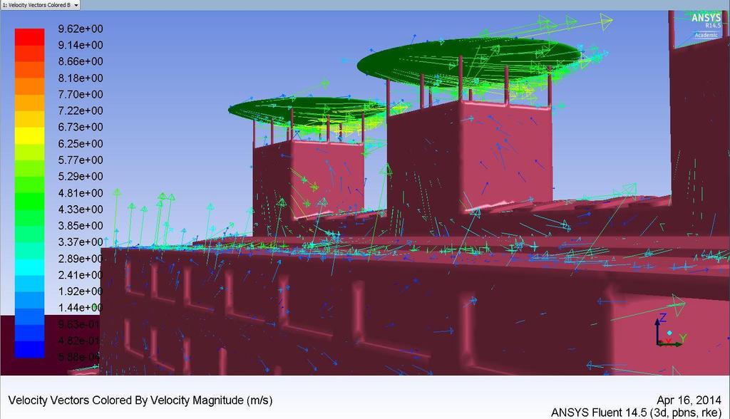 The ventilation tower of the RATI demonstration building operation principle (CFD simulation).