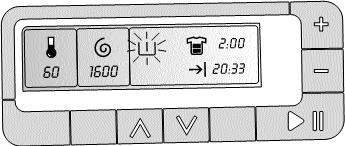 használat electrolux 15 Ha már végzett az opciók kiválasztásával, nyomja meg a 3 vagy 4 gombot, vagy egyszerűen várjon 10 másodpercet, hogy a kijelző visszatérjen normál állapotba.