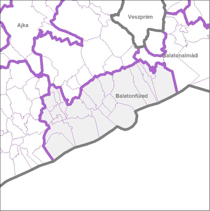 Balatonfüred várostérsége Pozícionálás A Balaton északi partjának középső részét és a Balatoni Riviérát magába foglaló térség.