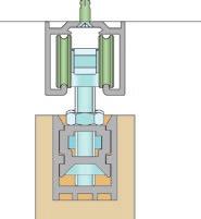 5-8 H n100 Silent Filo Tolóajtó szett beltéri ajtókhoz A felső vezetősín és az ajtó éle közötti távolság -8