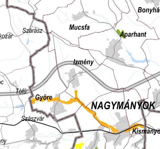A patakra több halastó is felfűződik, melyből egy esik Izmény közigazgatási területére. Izmény tájszerkezetét a domborzati adottsága határozza meg: É-D irányú dombhátak-völgyek tagolják a tájat.