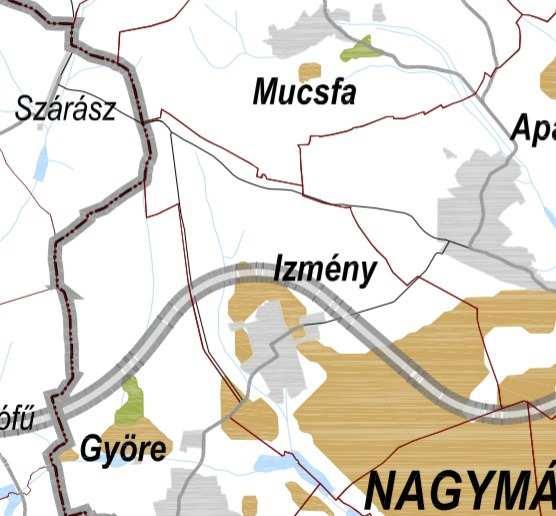 Keletre a Völgység mezőgazdasági tája jelenik meg A településhez tartozó közigazgatási határon belül jellemzően mezőgazdasági területhasználatot folytatnak.