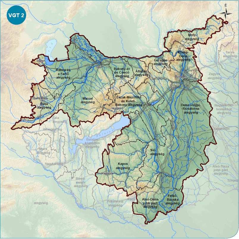 1 Vízgyűjtők jellemzése A Duna-közvetlen részvízgyűjtő terület nagysága 34.730 km 2 (az ország területének 37%-a), amelyen összesen 455 db víztest (379 vízfolyás és 76 tó) található.