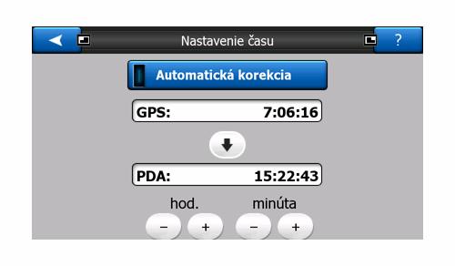 Indikátor kvality údajov GPS V ľavom hornom rohu je satelitná parabola zobrazujúca kvalitu zisťovania polohy GPS.