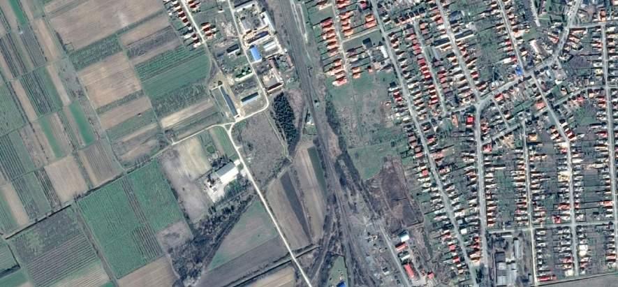 9. Beavatkozási pont (Vörösmarty / Árpád utca vége) Az érintett terület (544/3-5 hrsz-ek) közvetlenül a belterületi határ mellet, még belterületen helyezkedik el.