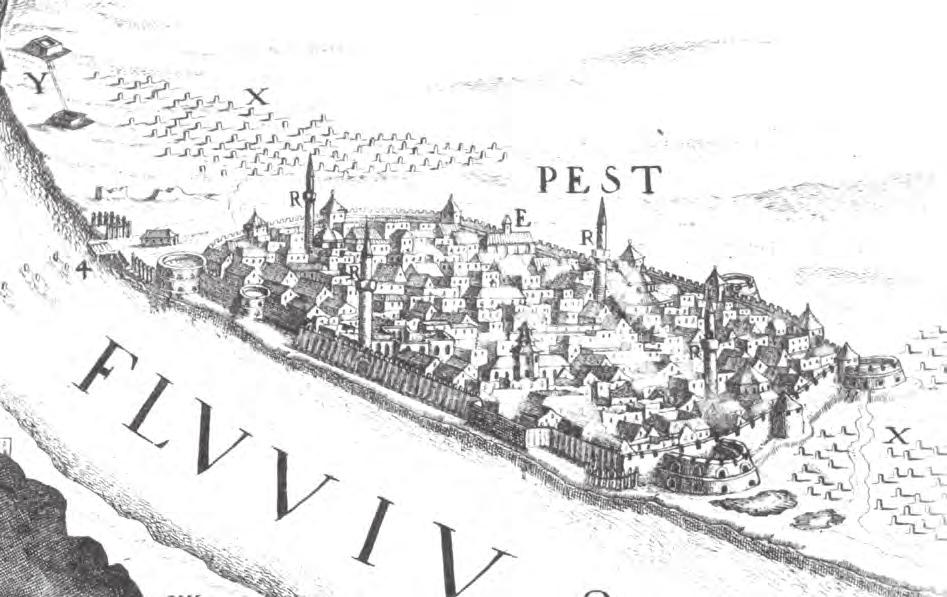 javítások, 1542 42. kép Pest látképe nyugatról.
