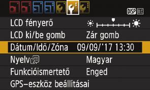 3 A dátum, az idő és az időzóna beállítása A fényképezőgép első alkalommal történő bekapcsolásakor, illetve ha visszaállította a dátumot, az időt vagy az időzónát, megjelenik a dátum/idő/ időzóna