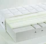 A matrac oldalán található szellőző csík segíti a levegő áramlását a matracban.