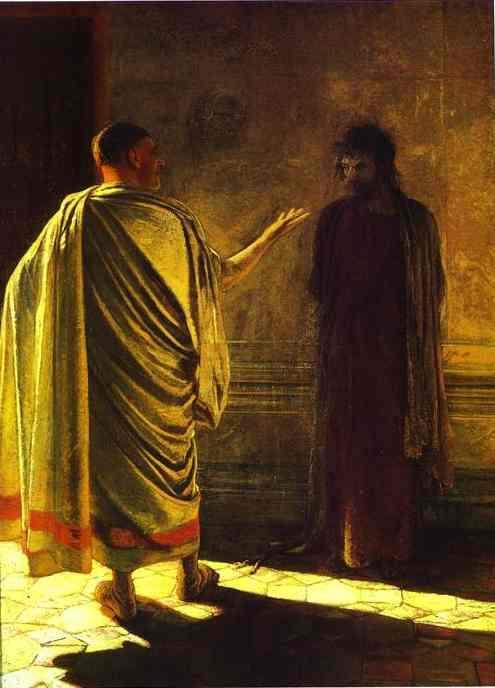 2. Nem akar szembenézni az igazsággal Pilátus azután ismét bement a helytartóságra, behívatta Jézust Jó kérdések: Te vagy a