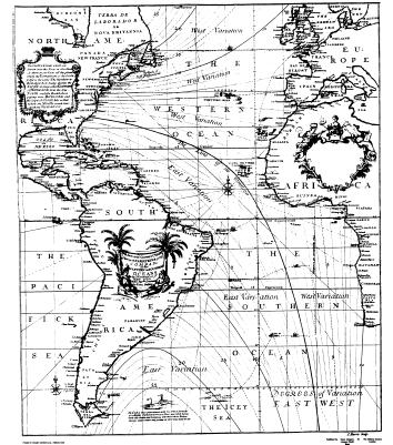 Halley deklinációs térképe