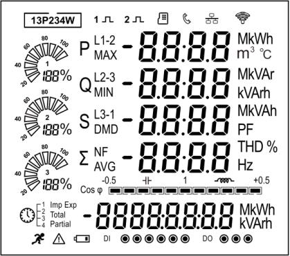 1.4 RS485 Soros-Modbus RTU A műszer RS485 soros porton keresztül kommunikál Modbus RTU protokollal, amin keresztül a mért értékek kiolvashatóak monitoring és felügyeleti rendszerekhez.