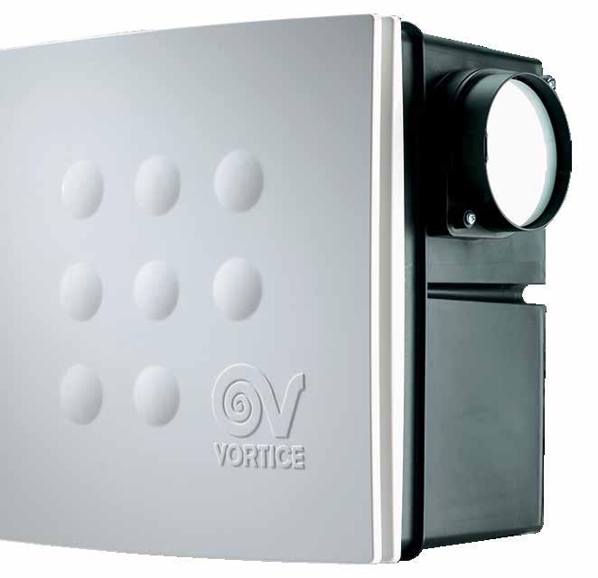 VORT QUDRO MICRO I Két fordulatú, magas nyomású radiális ventilátor fürdőszobák és mellékhelyiségek szellőztetésére.