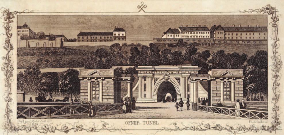 AZ ALAGÚT Logikus volt, hogy a híd építésével egy időben a híd forgalmát levezető alagút tervezésén is elgondolkodjanak. Széchenyi 1842.