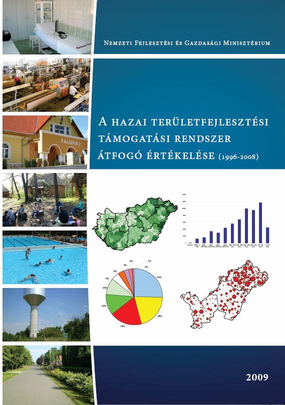 A kiadvány célja A korábban Országos Területfejlesztési Tanácsnak készített éves beszámolók után összefoglaló kép az 1996-2008 közti időszak hazai területfejlesztési támogatásairól.