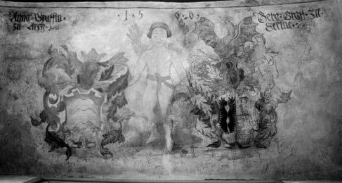 170 Zuzana Ludiková Mikó Árpád Trenčiansky hrad, Aliančný erb rodov Zrínyi a ab Arco. 1566. (foto Zuzana Ludiková) deviatich obdarujú indigenátom, lebo vedeli, že za mocou sa derú zbytočne.