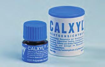 995 Calxyl (OCO) Használatra kész kalcium-hidroxid paszta pulpasapkázáshoz és ideiglenes gyökértöméshez. ph érték 12,4.